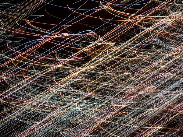 Flowing abstract lines representing energy and flexibility in space